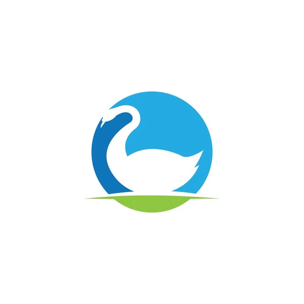 Swan Logo Template Vector Illustratie Ontwerp — Stockvector