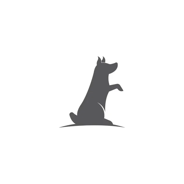 Hund Logo Vektor Icon Vorlage — Stockvektor