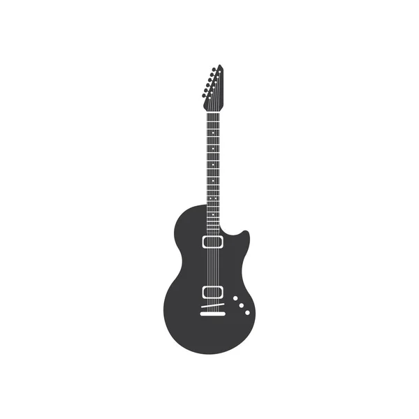 Modèle Vectoriel Logo Guitare — Image vectorielle