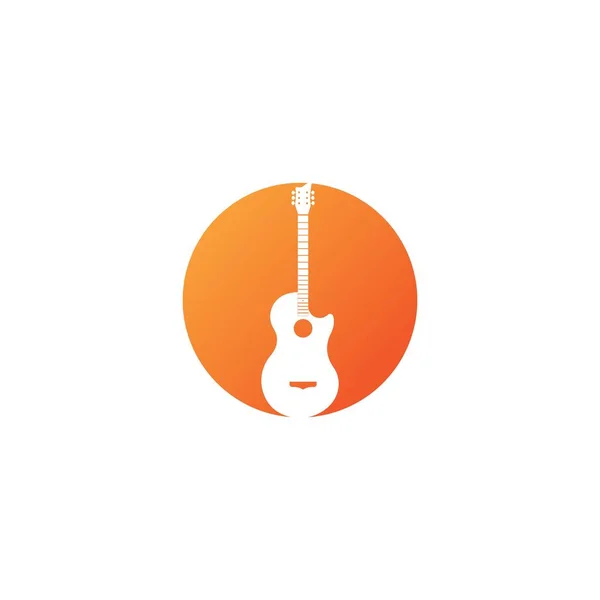 Modèle Vectoriel Logo Guitare — Image vectorielle