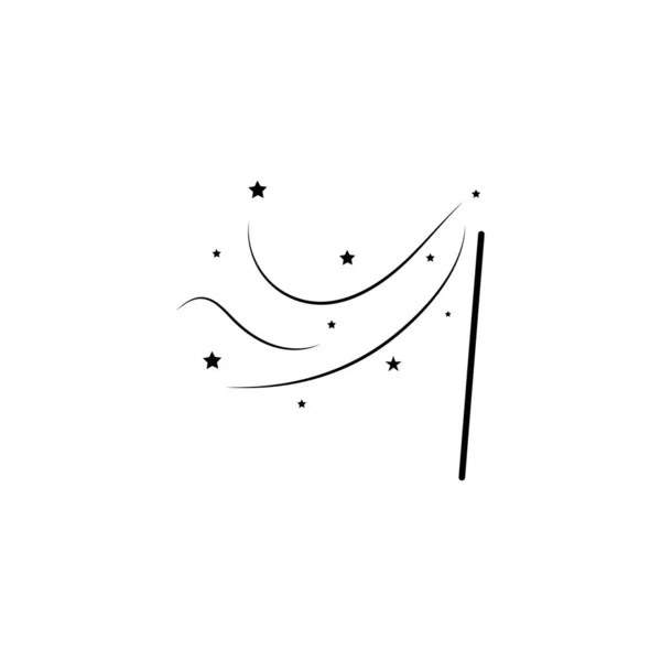 Sihirbaz Çubuğu Simgesi Logo Vektör Illüstrasyonu — Stok Vektör
