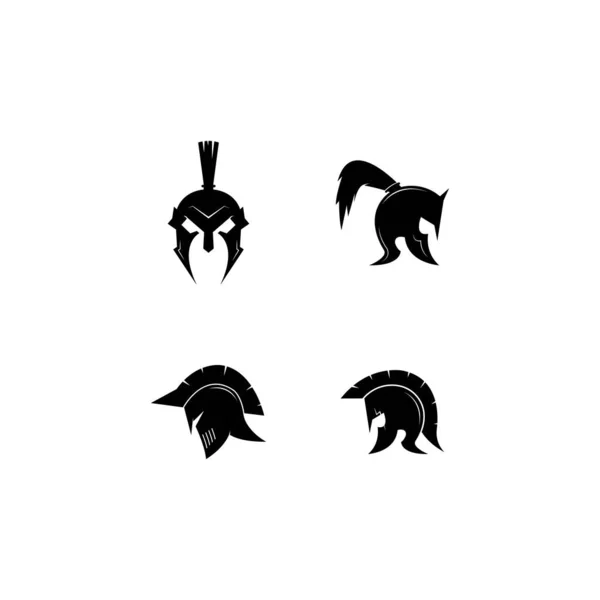 Векторный Знак Дизайн Векторной Иконки Логотипа Спартанского Шлема — стоковый вектор