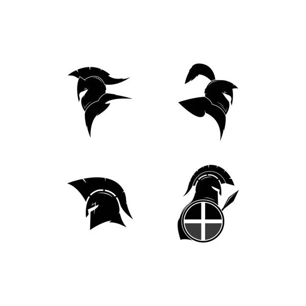 Спартанський Логотип Векторний Шаблон Піктограми — стоковий вектор