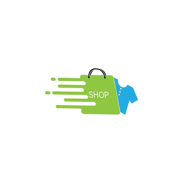Loja Online Loja Online Logotipo Vetor Modelo Ilustração Design — Vetor de Stock