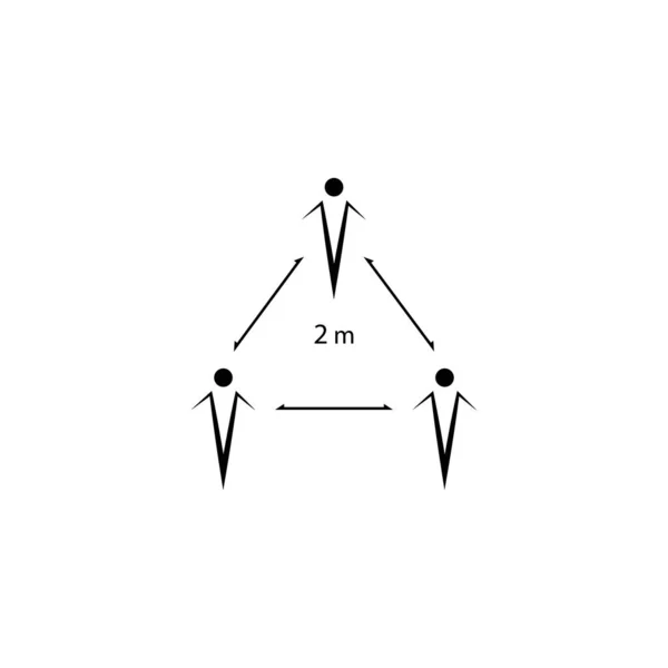 Sociala Avstånd Ikon Vektor — Stock vektor
