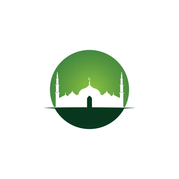 Moschee Moslem Symbol Vektor Illustration Design Vorlage — Stockvektor