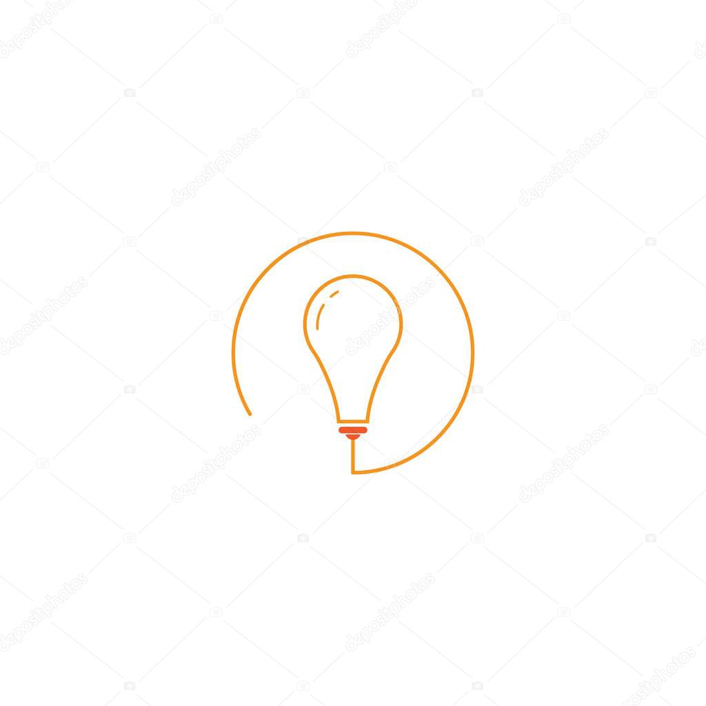 Vector light bulb symbol logo template vector design