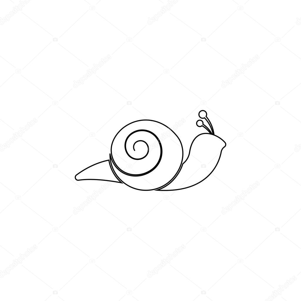 Snail logo template vector