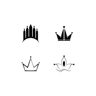 Crown Logo Şablonu vektör çizimi