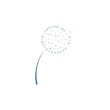 Karahindiba çiçeği logo şablonu