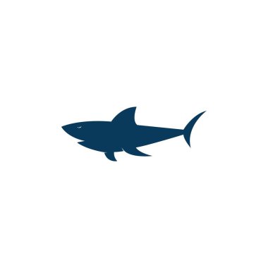 Shark Logo Vektör Şablonu Çizim Tasarımı