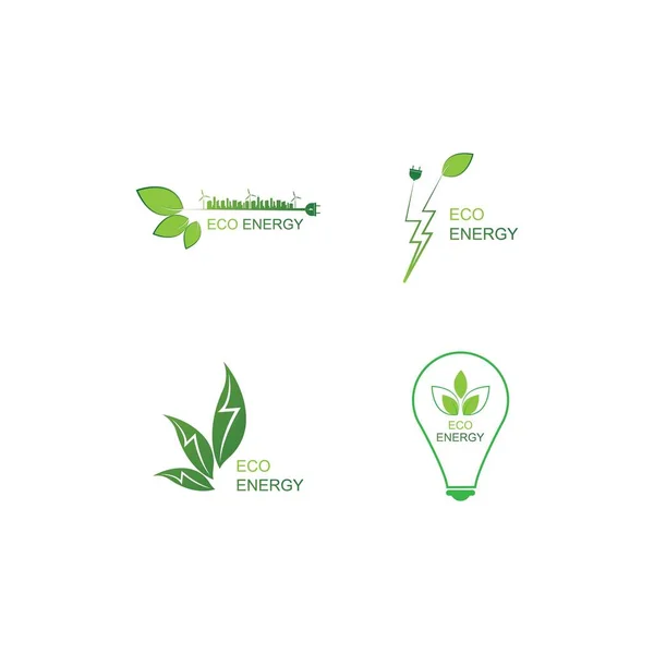 生态能源标识模板矢量 — 图库矢量图片