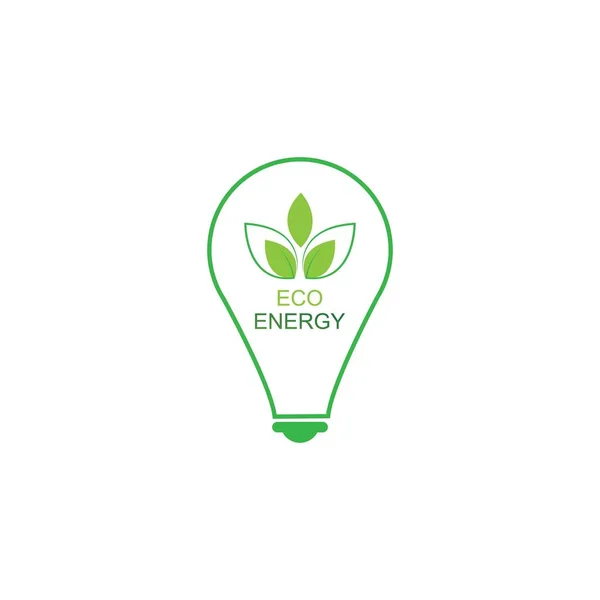 Vetor Modelo Logotipo Energia Eco — Vetor de Stock