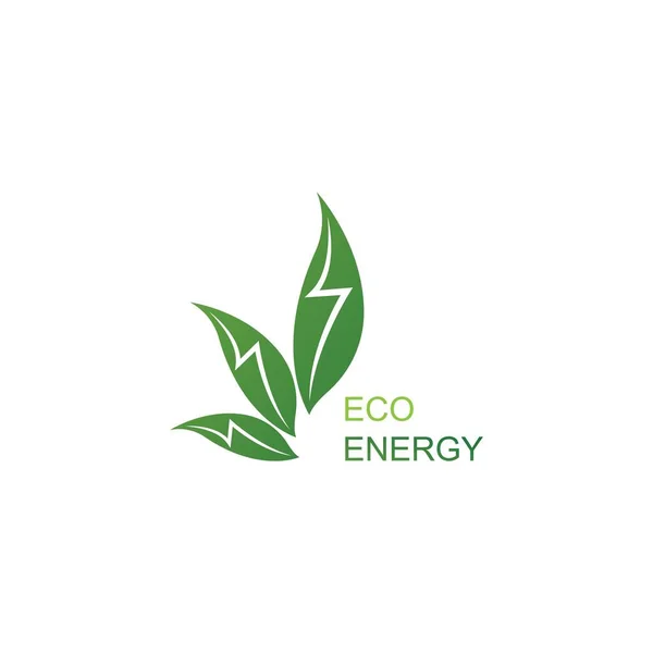 Eco Energía Logotipo Plantilla Vector — Vector de stock