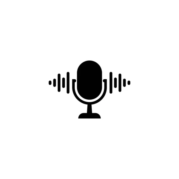 Podcast Logo Vector Icon Illustration Design — Stock Vector
