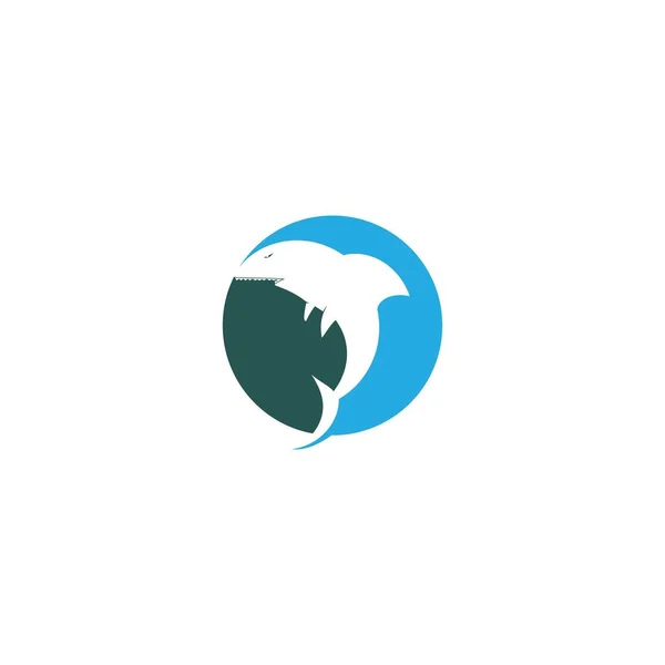 Shark Logo Vector Plantilla Ilustración Diseño — Vector de stock
