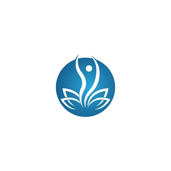 Meditation Yoga Logo Template Vector Icon Design — Stock Vector
