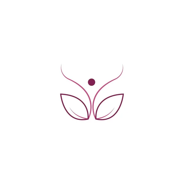 Meditation Yoga Logo Template Vector Icon Design — Stock Vector