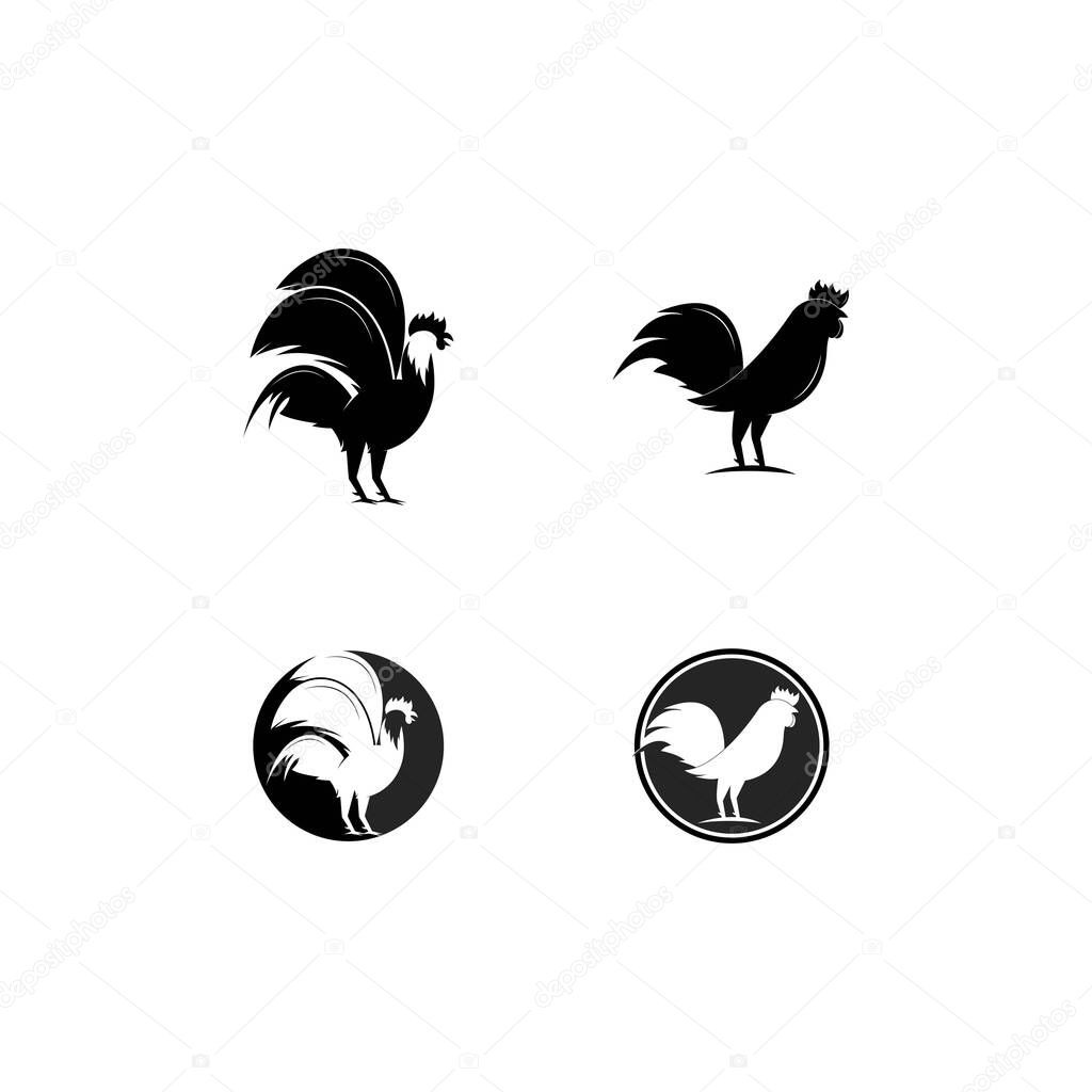 Rooster Logo Template vector illustration