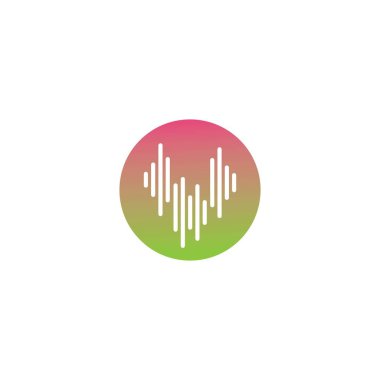 ses dalgası ilüstrasyon logo vektörü