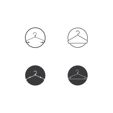 Askı simgesi. Kıyafet ve aksesuar elementleri.