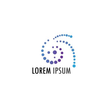 Soyut noktalar logo vektör iş şablonu