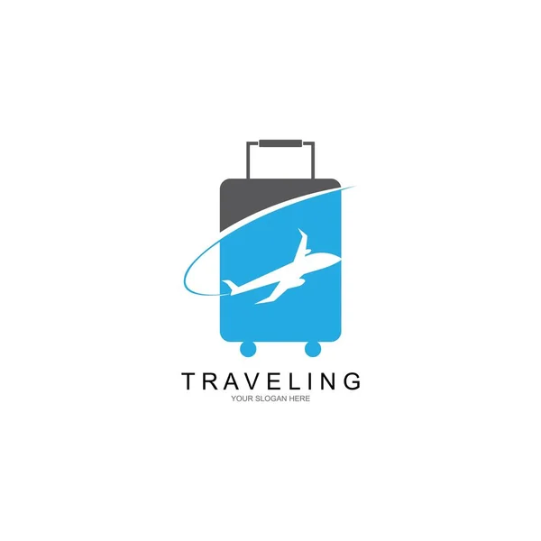 Logo Podróży Wakacje Turystyka Podróż Służbowa Projekt Logo Firmy — Wektor stockowy