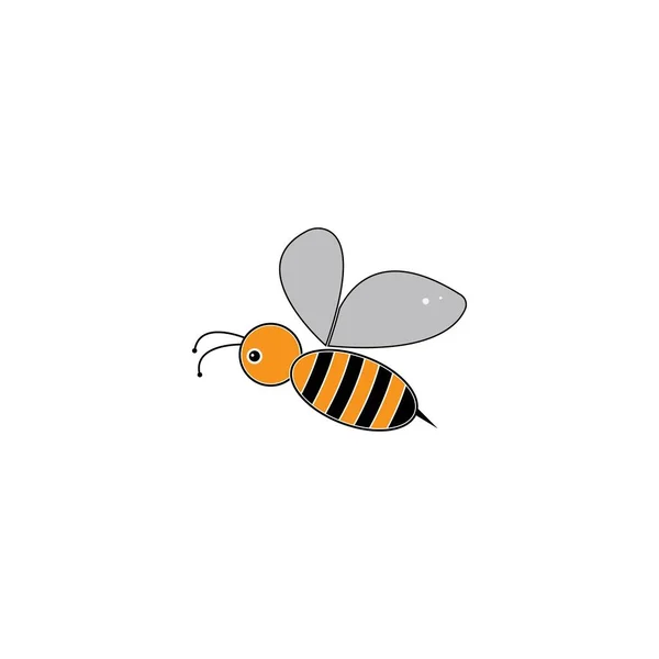 Bee Logo Template Vector Icon Illustration Design — Stock Vector