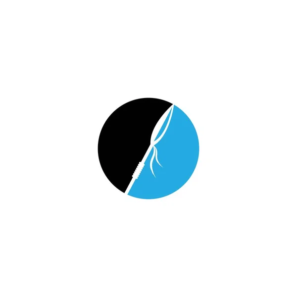 Spear Logo Vector Icono Ilustración Plantilla Desig — Vector de stock