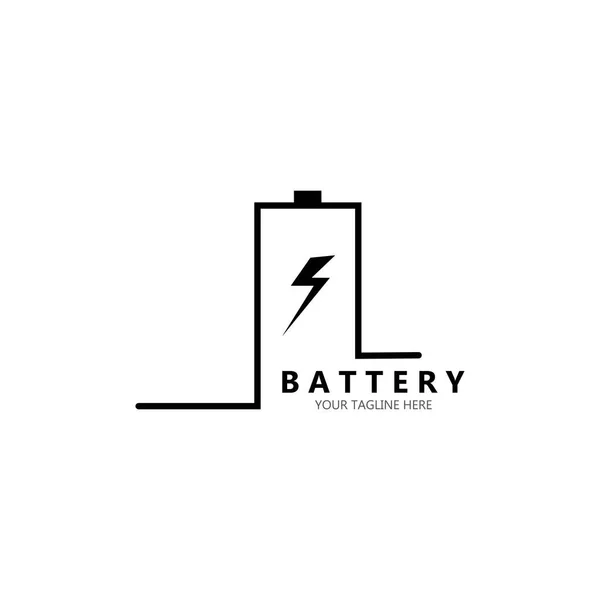 Icône Batterie Vectoriel Illustration Modèle Logo Design — Image vectorielle