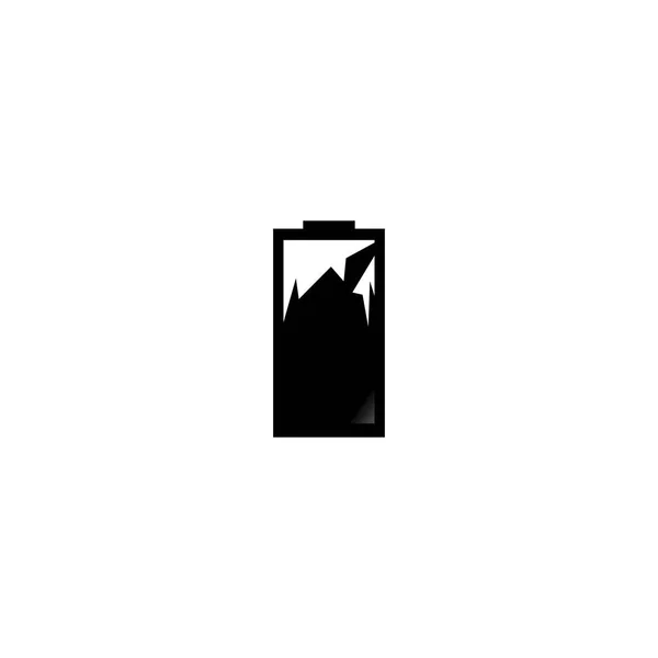 Icône Batterie Vectoriel Illustration Modèle Logo Design — Image vectorielle