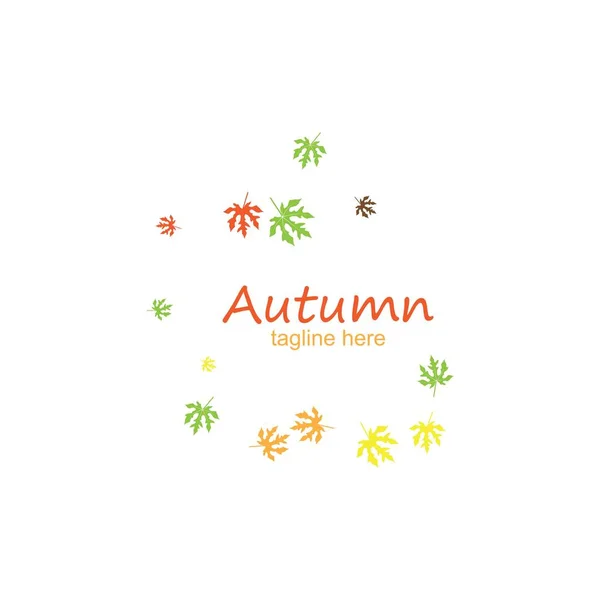 Summer Autumn Logo Template Logo - Stok Vektor