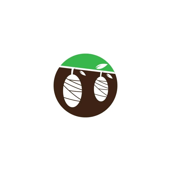Cocoon Logotipo Modelo Vetor Ícone Ilustração Design —  Vetores de Stock