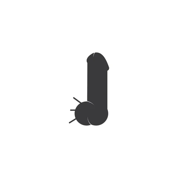 Penis Vector Icon Illustration Design — Vector de stock