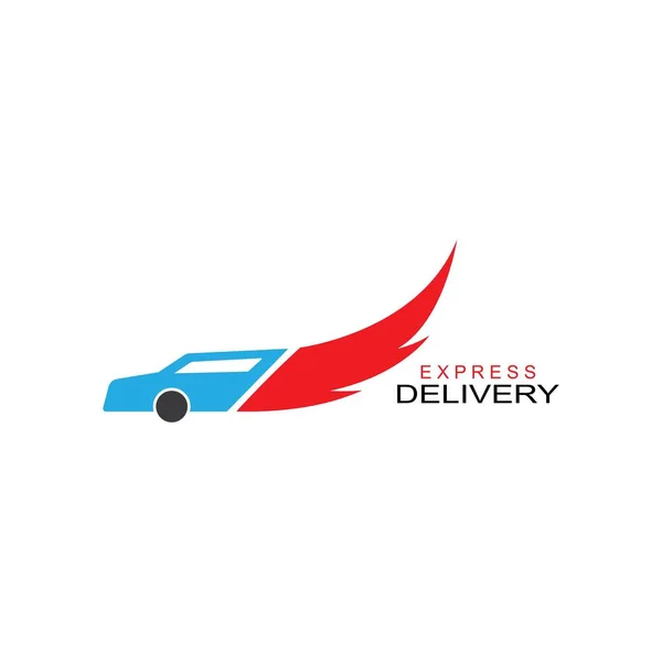 Servizio Consegna Truck Car Express Logo Vector — Vettoriale Stock