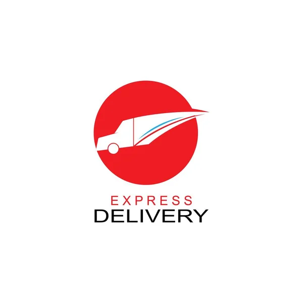 Servizio Consegna Truck Car Express Logo Vector — Vettoriale Stock