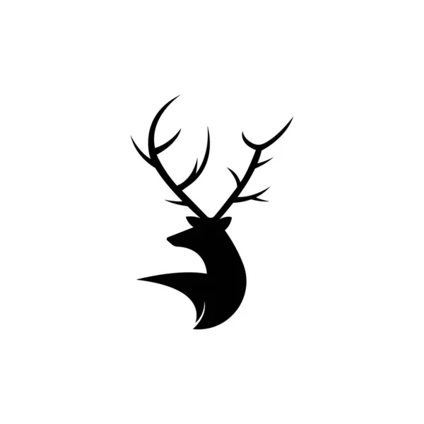 Deer Logo Template Vektor — Stockvektor