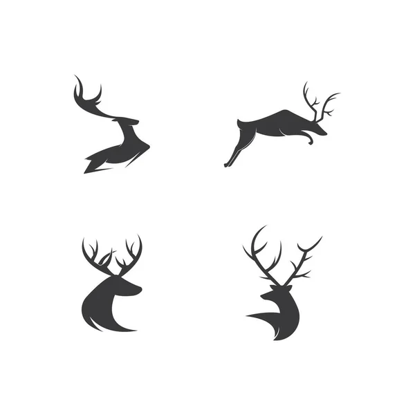 鹿のロゴテンプレートベクトル — ストックベクタ