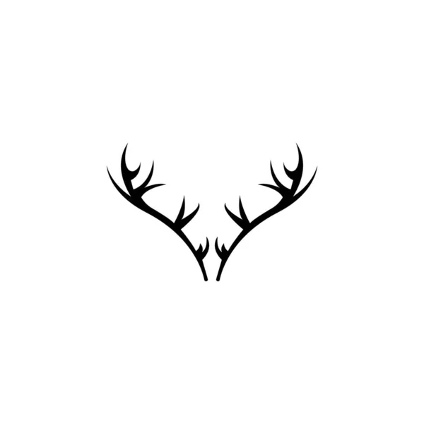 Hjort Antlers Logotyp Mall Illustration Desig — Stock vektor