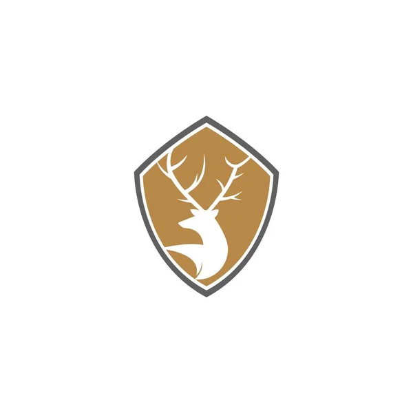 Geyik Logosu Şablonu — Stok Vektör