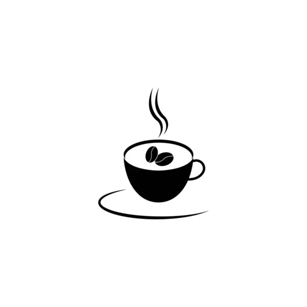 Koffiecup Logo Template Vector Pictogram Ontwerp — Stockvector