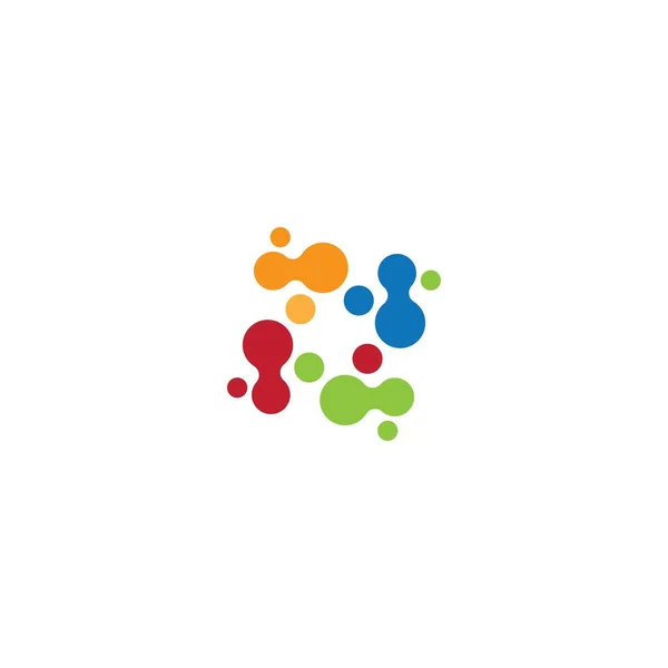 Molecule Logo Sjabloon Vector Pictogram — Stockvector