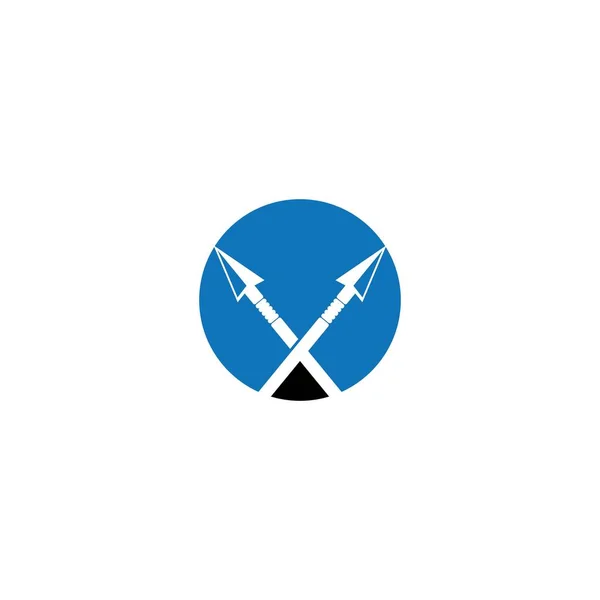 Spear logo vector icon illustration template desig — Stock Illustration Spear Logo Vector Icon Illustration Template Desig Stock Illustration