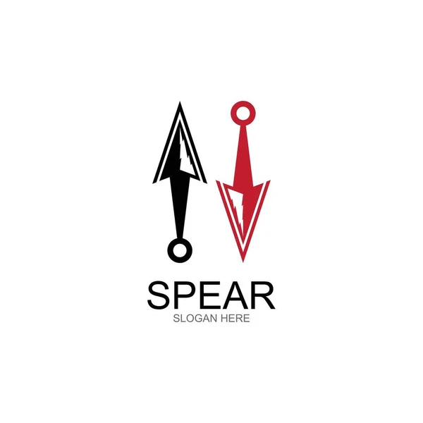 Spear logo vector icon illustration template design — Stock Illustration Spear Logo Vector Icon Illustration Template Design Stock Vector