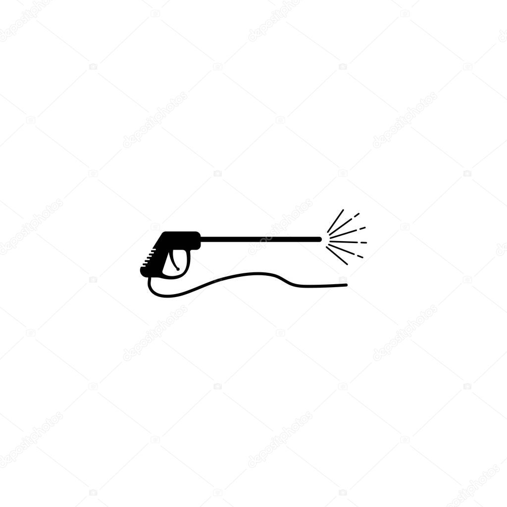 Pressure washing logo template. Cleaning vector design.