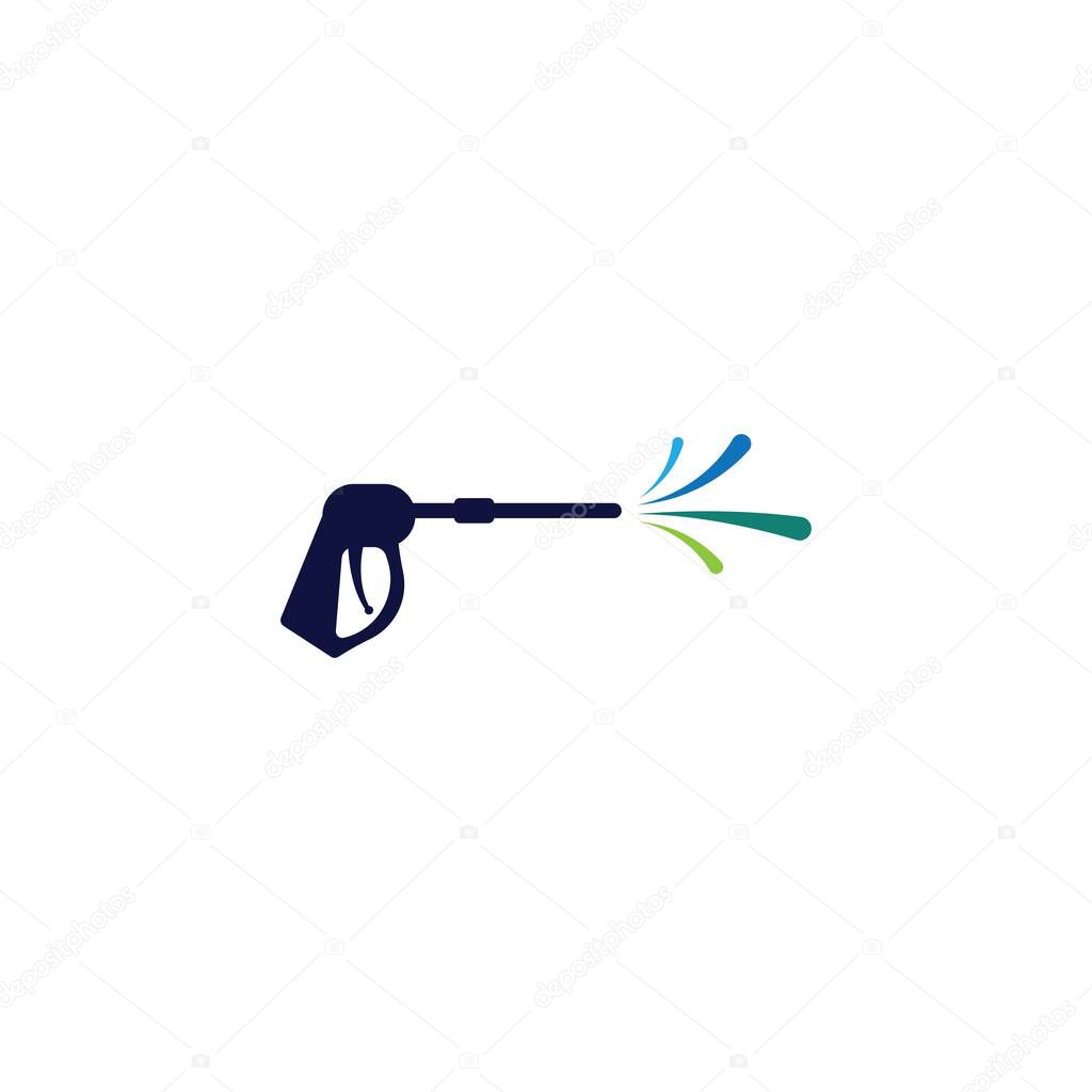 Pressure washing logo template. Cleaning vector design.