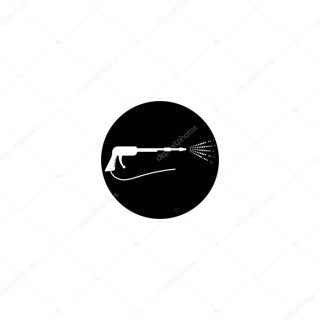 Pressure washing logo template. Cleaning vector design.