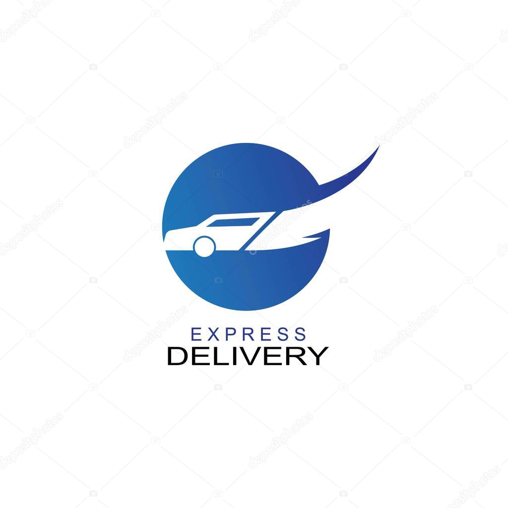 Truck Car Express delivery service Logo vector