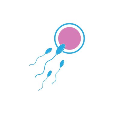Sperm / Spermatozoa vektör logo resimleme tasarımı