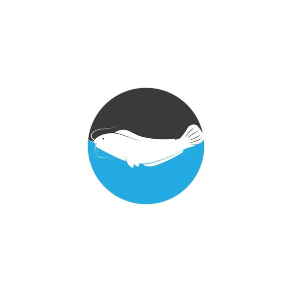 Catfish Logo Plantilla Vector Icono Ilustración Diseño — Vector de stock